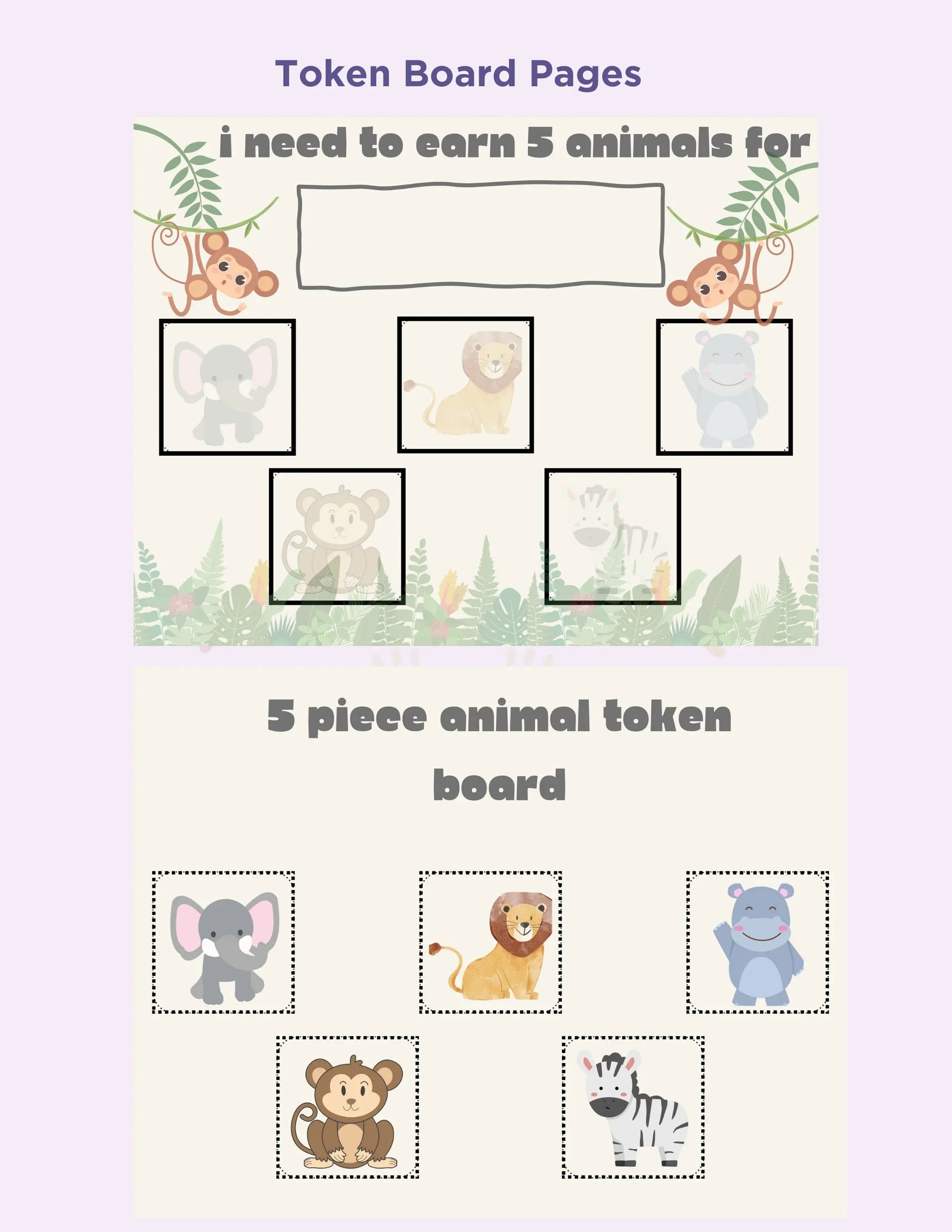 Adorable Animal-Themed MEGA Bundle: Printable First-Then Board, Schedule, and Token Board Matching Set Animal-Inspired Pack Perfect for Kids My Store