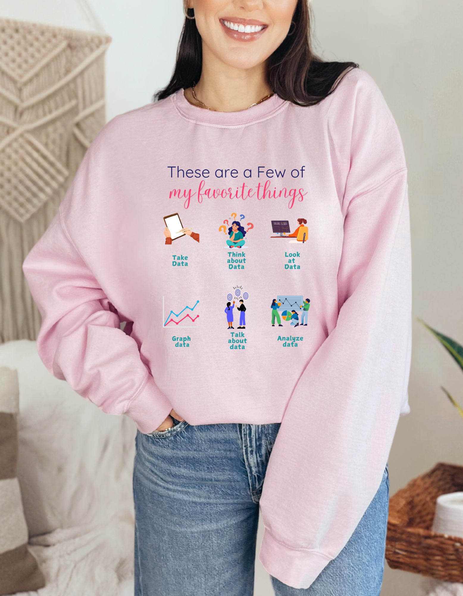 "These Are a Few of My Favorite Things - Data Edition" Unisex Sweater Affordable ABA Materials