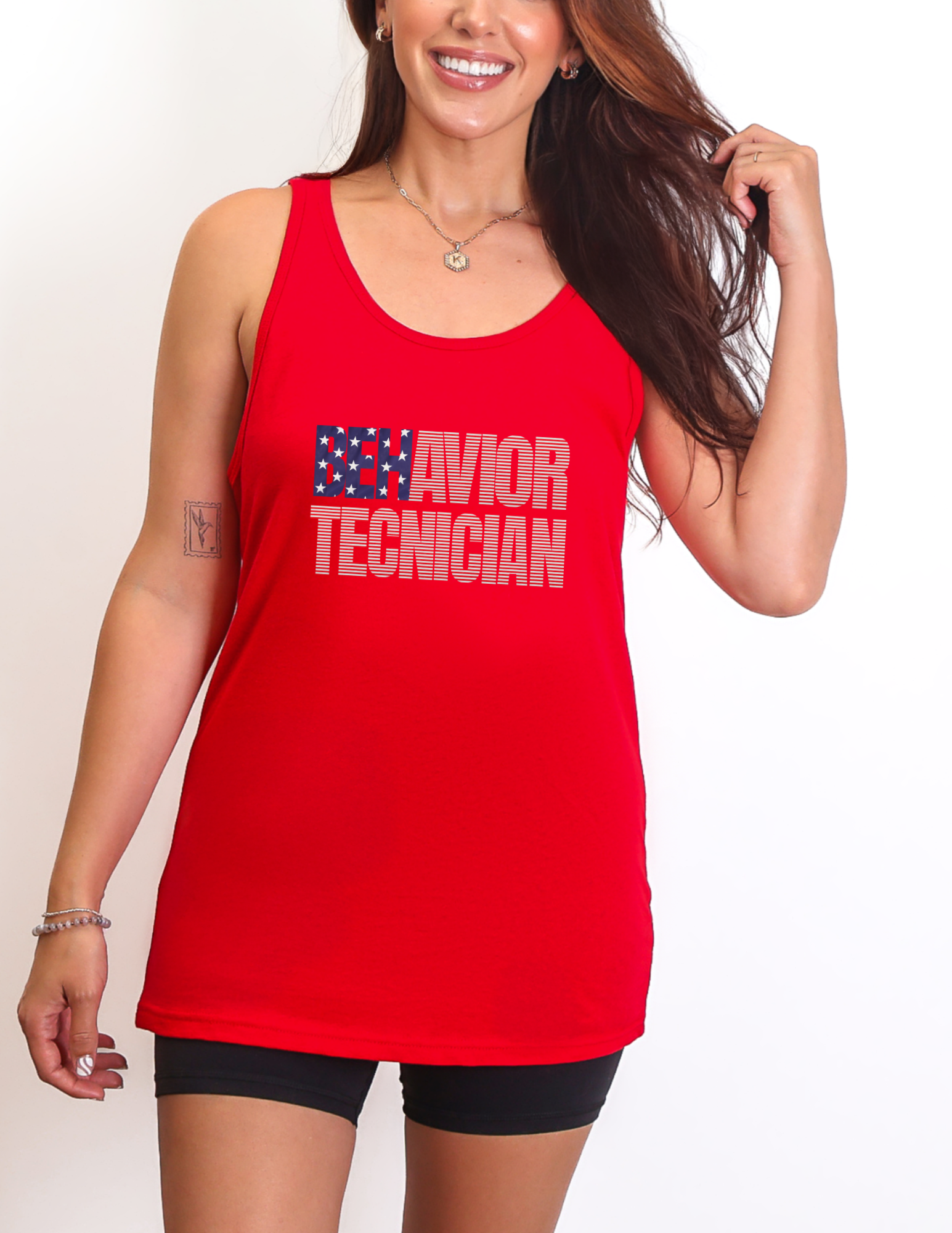 Patriotic Behavior Technician Tank – USA Flag Pride Edition Unisex Fit Affordable ABA Materials