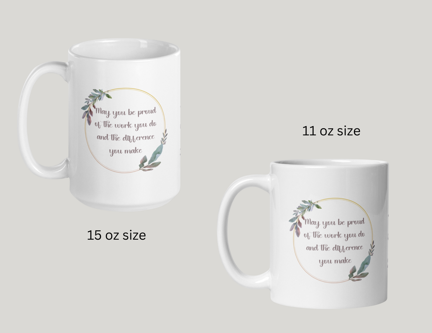 Personalized White Ceramic Mug – "Proud of the Work You Do" Quote – Ideal Gift for Teachers & Therapists Affordable ABA Materials