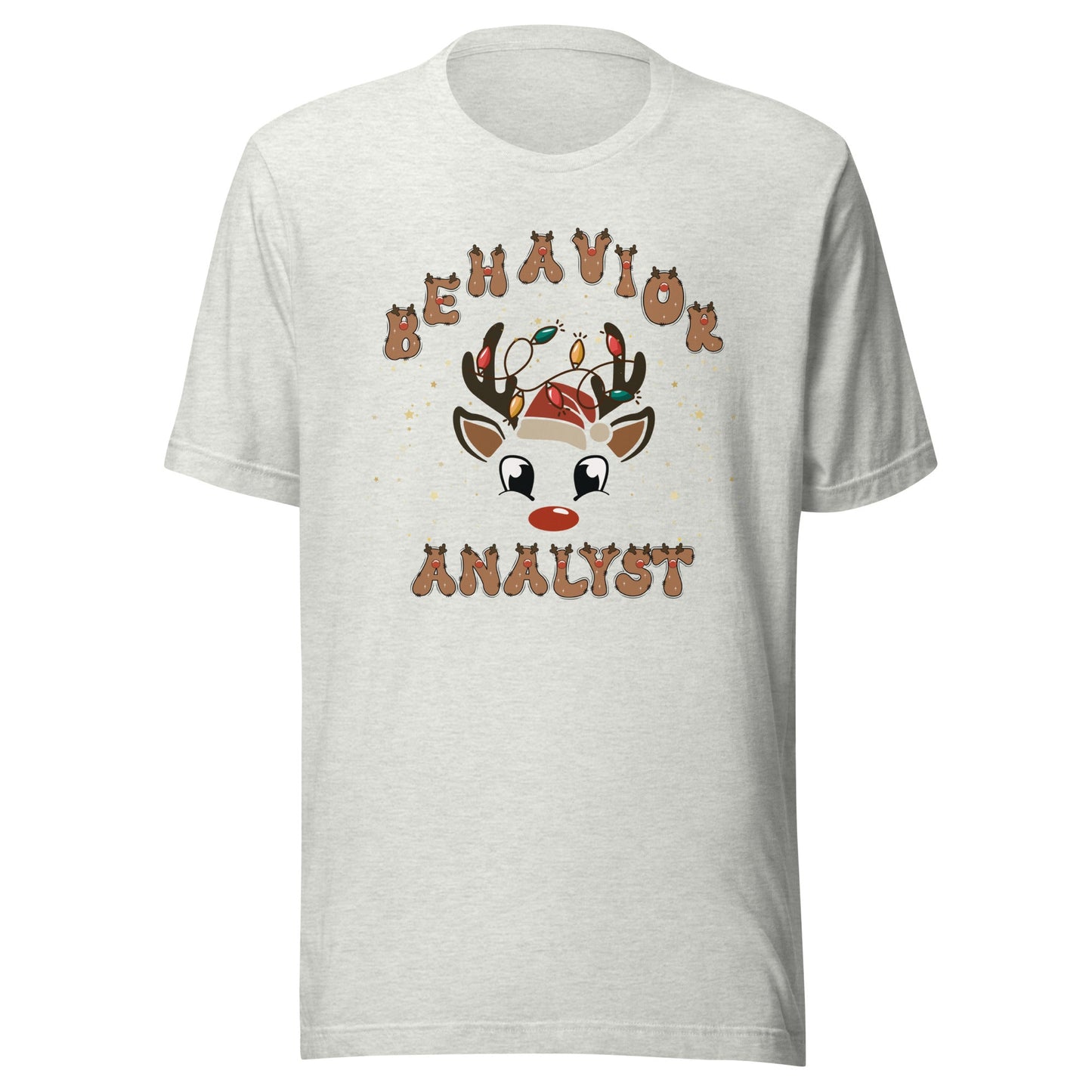 Cute Behavior Analyst Christmas Reindeer Unisex t-shirt Affordable ABA Materials