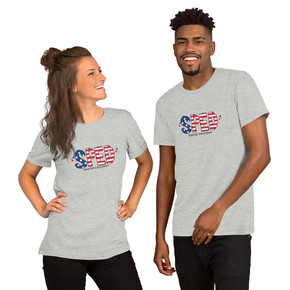 Patriotic Shirt for Special Educators-Celebrate Independence Day in Style with this Red White and Blue Unisex Shirt Affordable ABA Materials