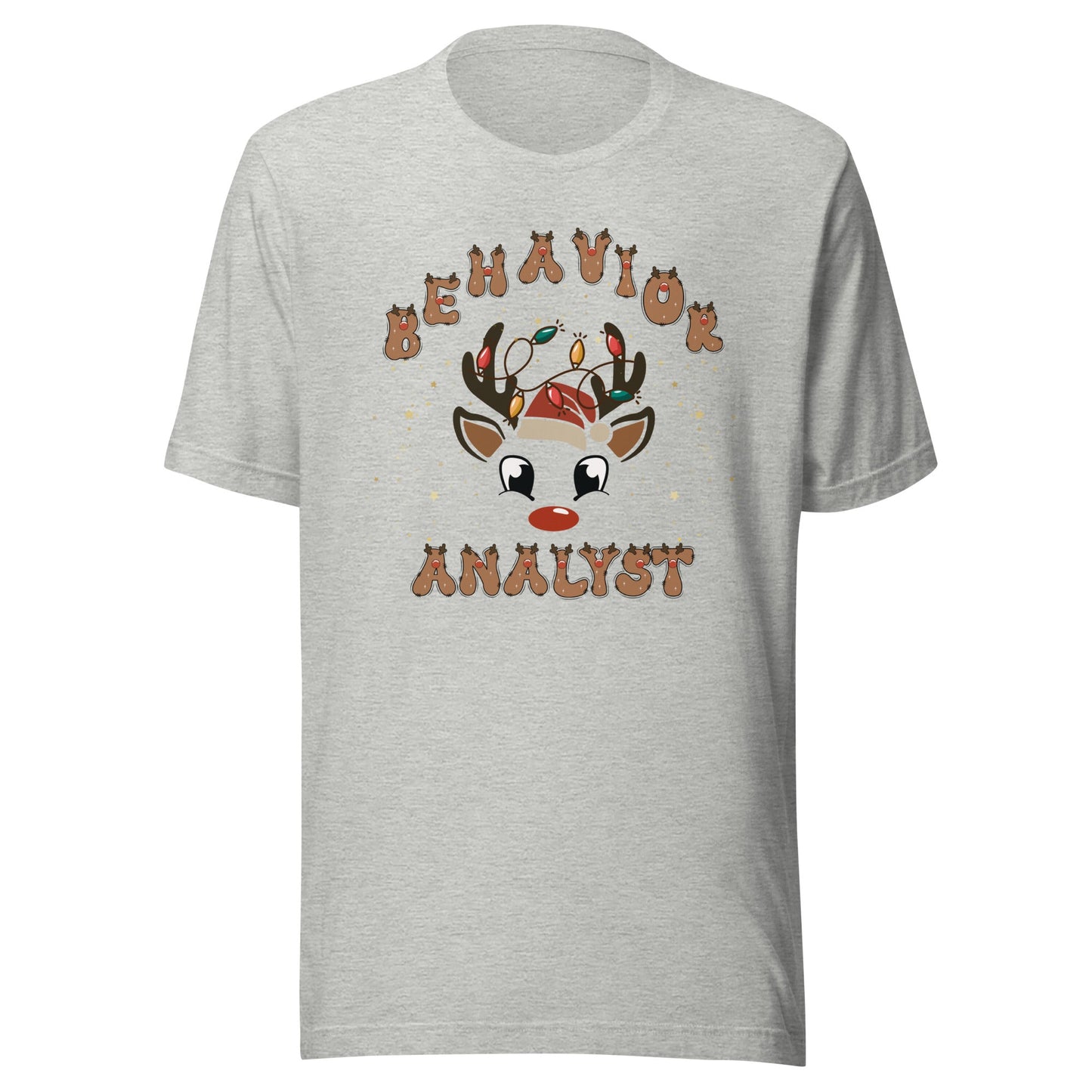 Cute Behavior Analyst Christmas Reindeer Unisex t-shirt Affordable ABA Materials