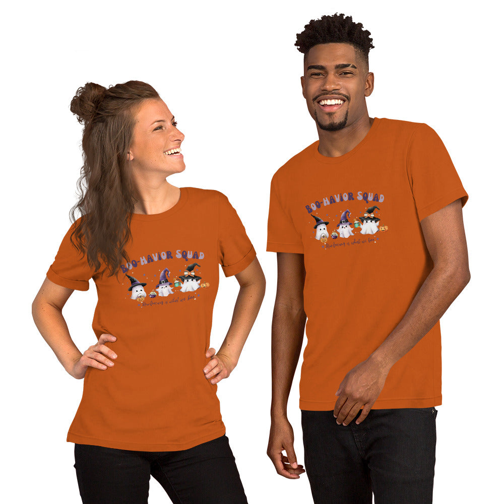 ABA Team Halloween T-Shirt- Cute Boo-havior Squad Unisex t-shirt Affordable ABA Materials