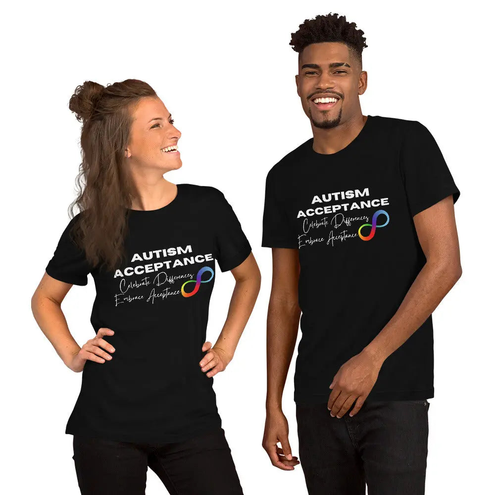 Autism Acceptance Unisex T-Shirt - Celebrate Differences Tee Spread the Message of Acceptance in Support of the Autism Community Affordable ABA Materials