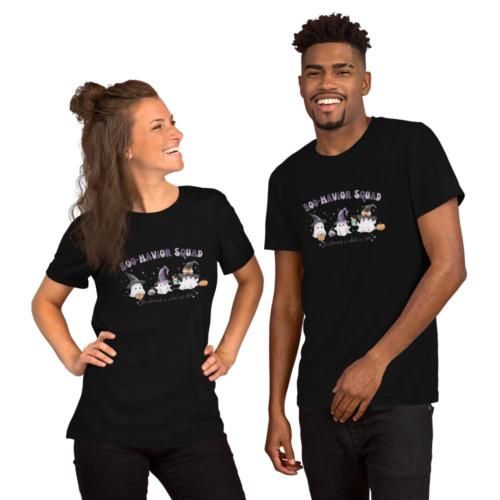 ABA Team Halloween T-Shirt- Cute Boo-havior Squad Unisex t-shirt Affordable ABA Materials