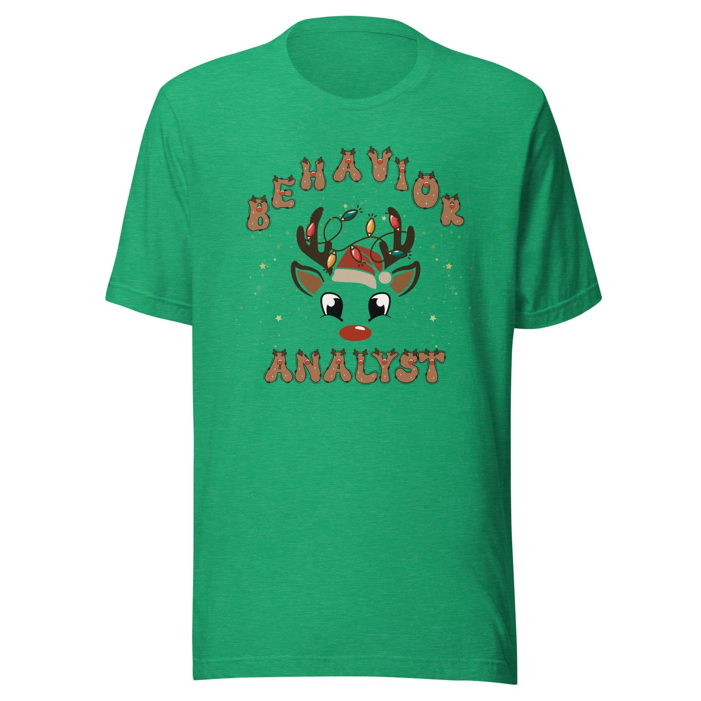 Cute Behavior Analyst Christmas Reindeer Unisex t-shirt Affordable ABA Materials