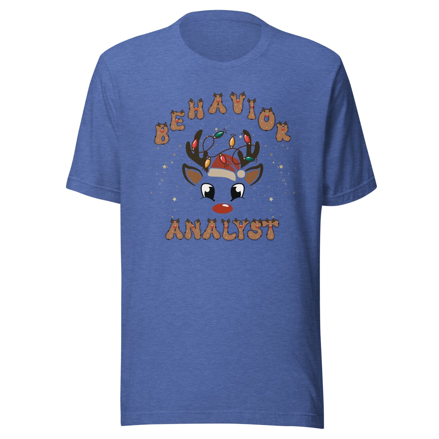Cute Behavior Analyst Christmas Reindeer Unisex t-shirt Affordable ABA Materials