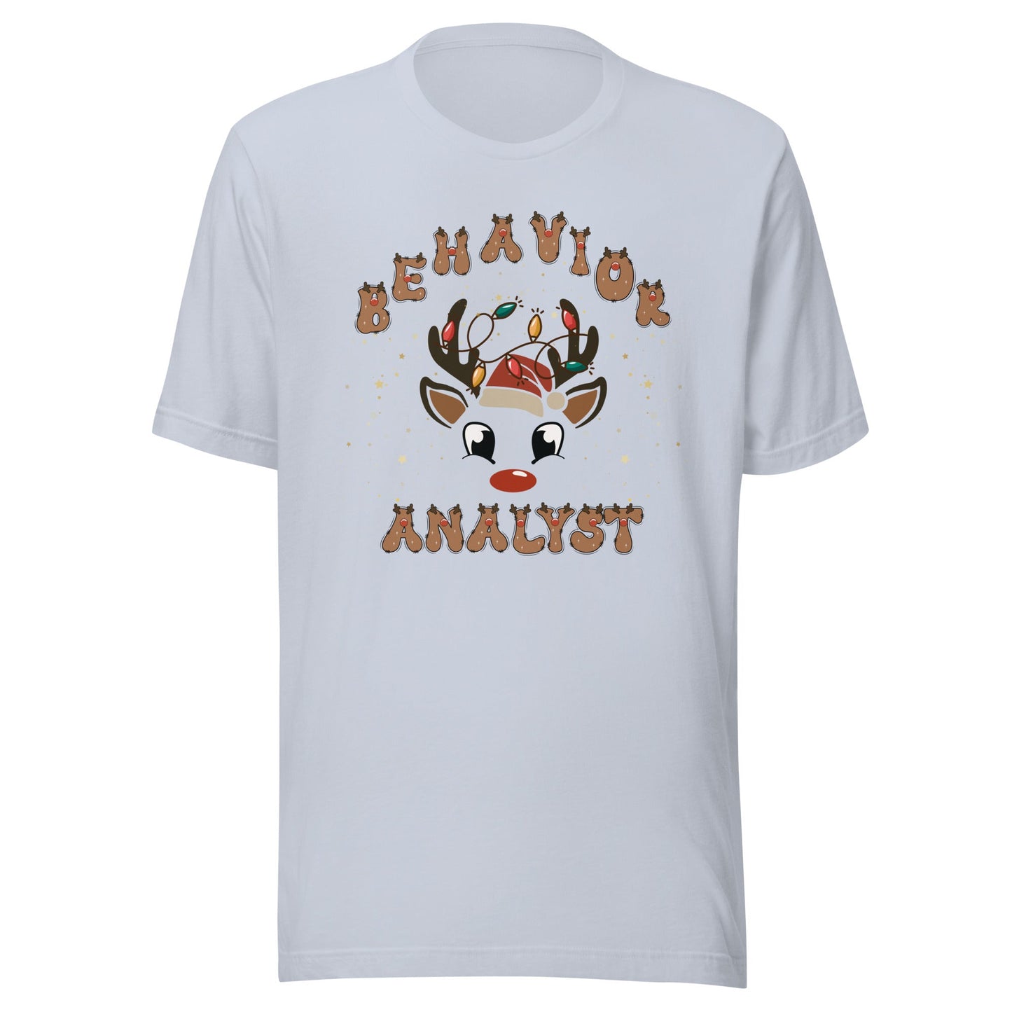 Cute Behavior Analyst Christmas Reindeer Unisex t-shirt Affordable ABA Materials