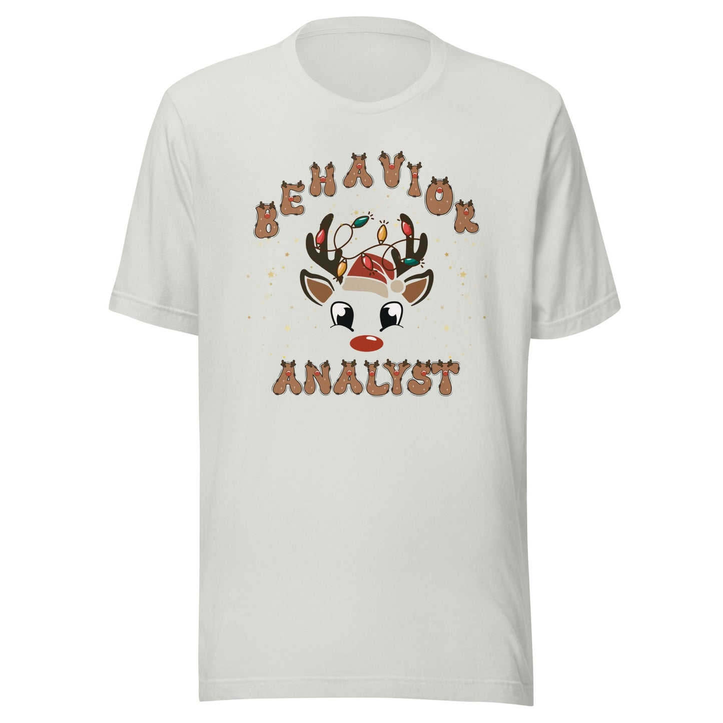 Cute Behavior Analyst Christmas Reindeer Unisex t-shirt Affordable ABA Materials