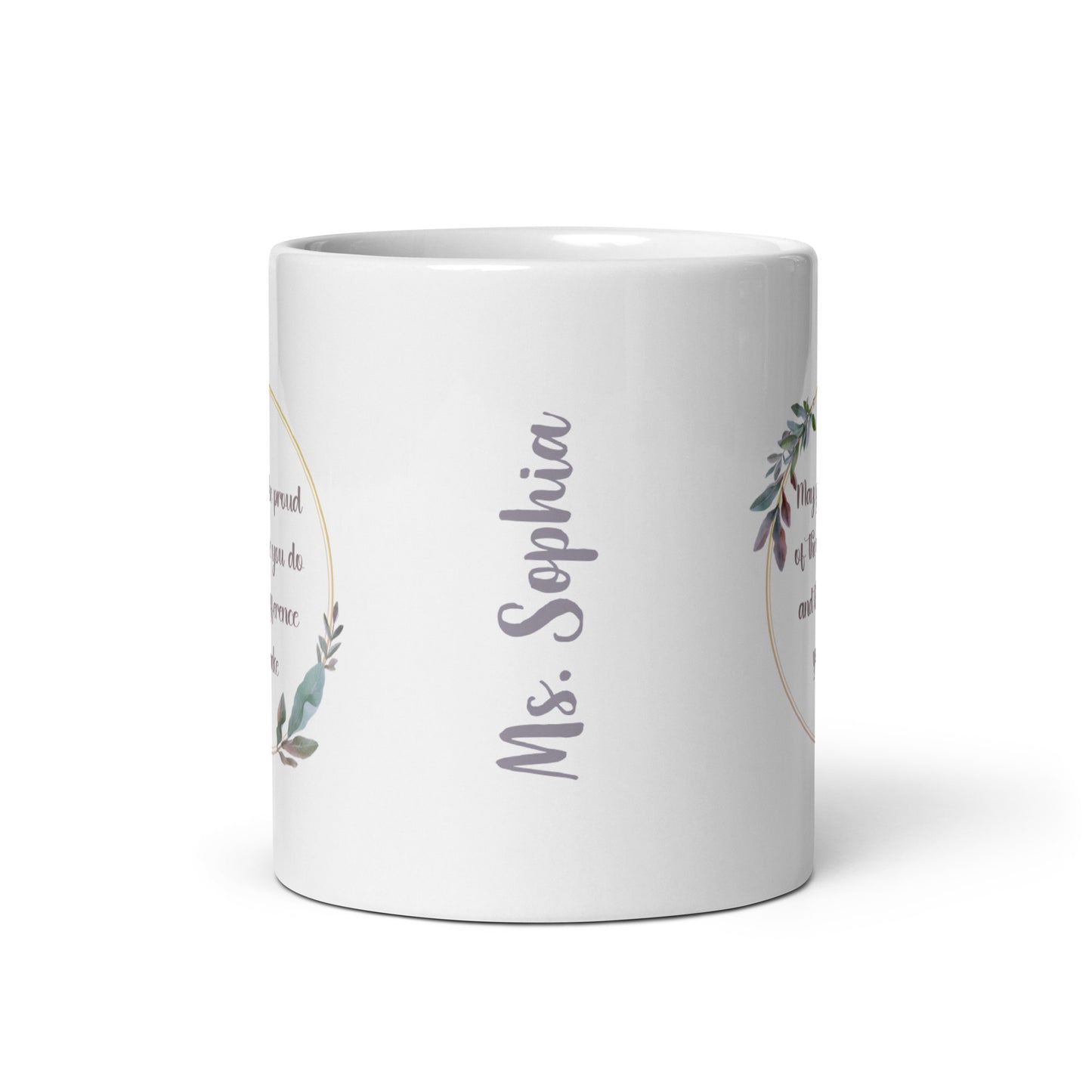 Personalized White Ceramic Mug – "Proud of the Work You Do" Quote – Ideal Gift for Teachers & Therapists Affordable ABA Materials