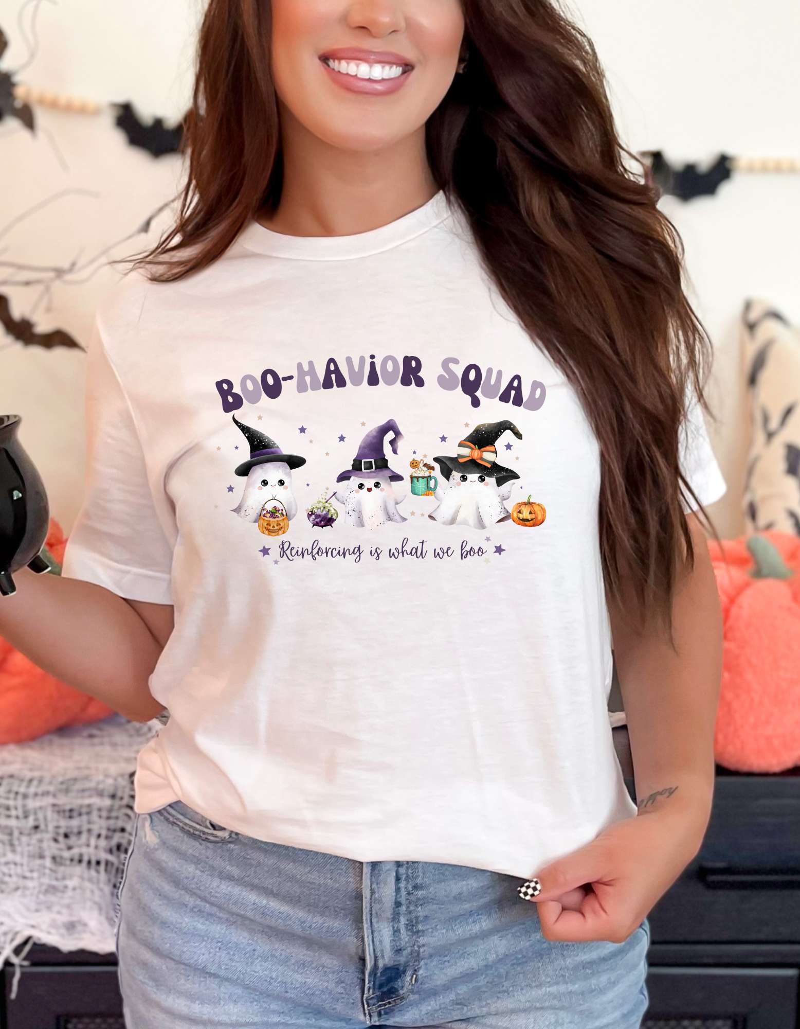 ABA Team Halloween T-Shirt- Cute Boo-havior Squad Unisex t-shirt Affordable ABA Materials