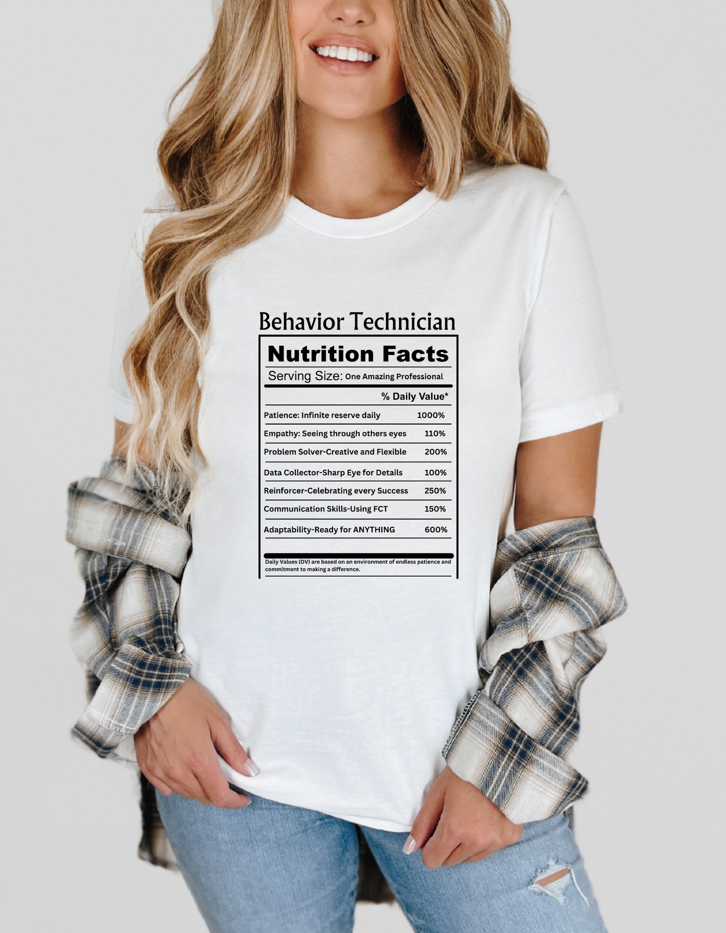 Fun Behavior Technician Nutrition Facts Unisex T-Shirt Affordable ABA Materials